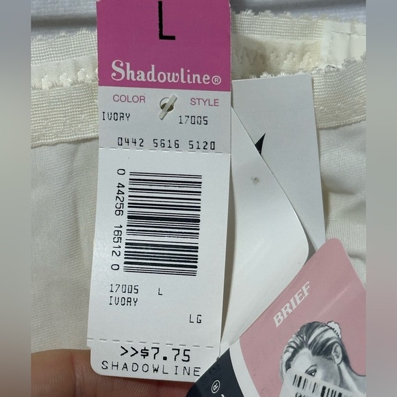 NWT Vintage 1980S SHADOW LINE PANTY nylon counters size Large ivory - Picture 3 of 3
